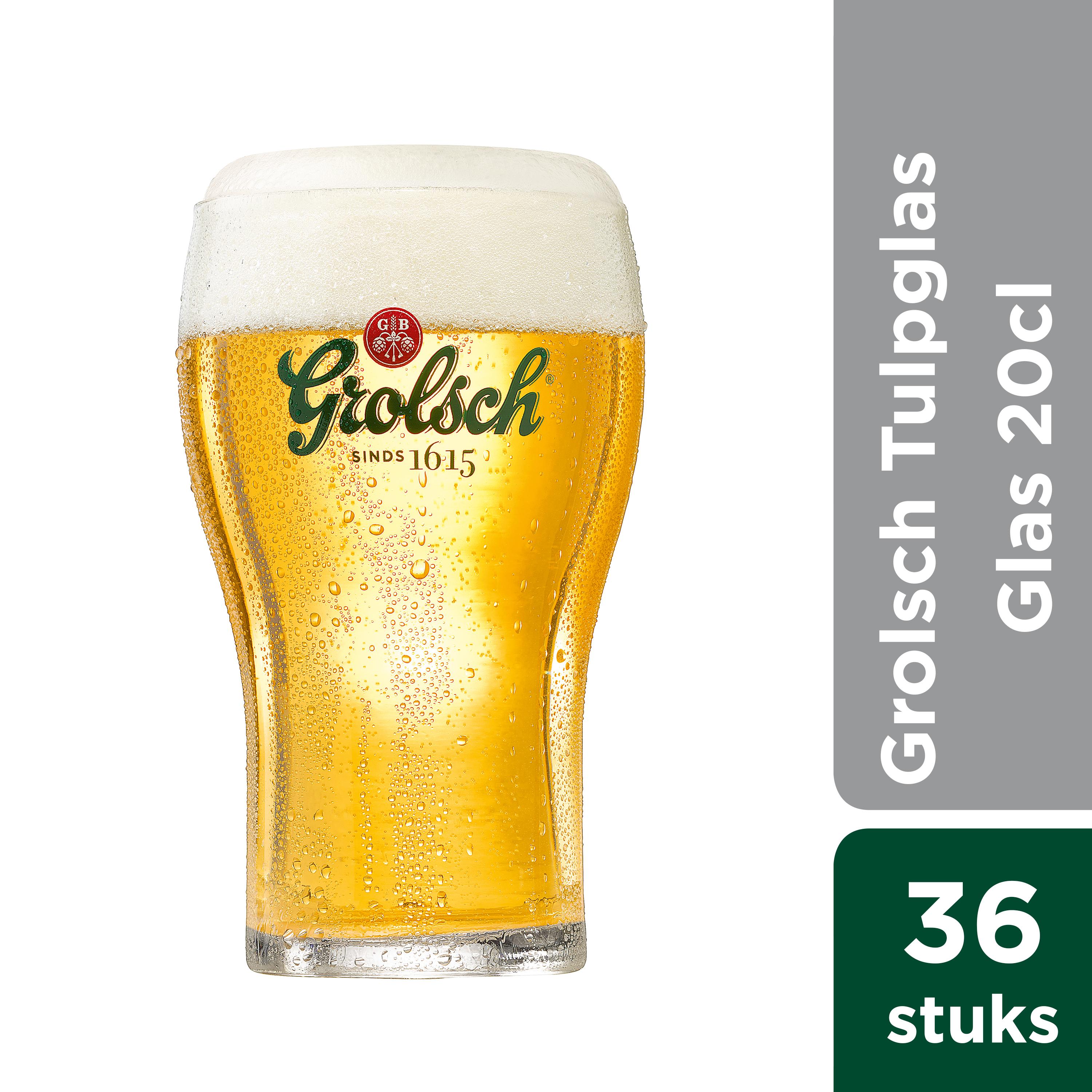 Buitenlander Vaarwel Ontdooien, ontdooien, vorst ontdooien Grolsch Tulp Glas | 20cl | 36 stuks | Duurzame Horeca | Het platform voor  iedere horeca-ondernemer